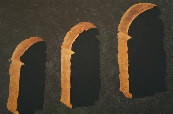 Lichtb�gen 30 x 45cm Acryl auf Leinwand 2013